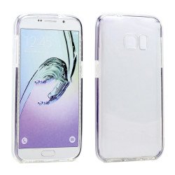 Galaxy S7 Edge Shockproof Clear Hybrid Case (Purple)